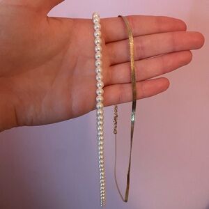 Pearl and Gold Necklace Set